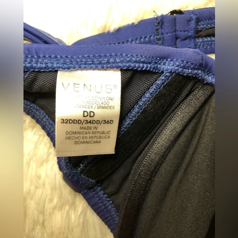 Laguna Wrap Underwire Top Navy Blue Halter Bikini Top size DD and B